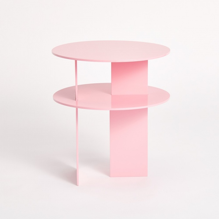 pink side table