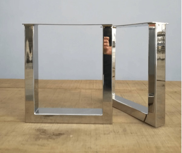 Stainless steel dining table legs
