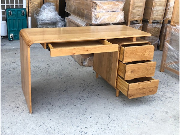 Oak desk designed according to customer requirements