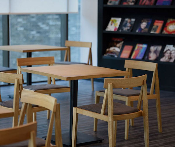 Minimalist designed beech dining chair