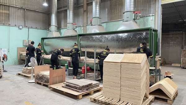 The workshop space for oak furniture production at QA Furniture