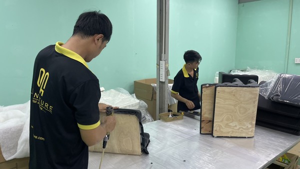 QA Furniture's upholstered furniture manufacturing workshop in Binh Duong