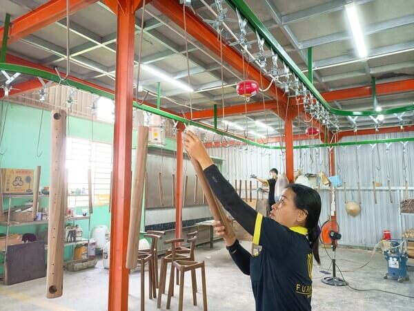 Spacious and airy product storage warehouse