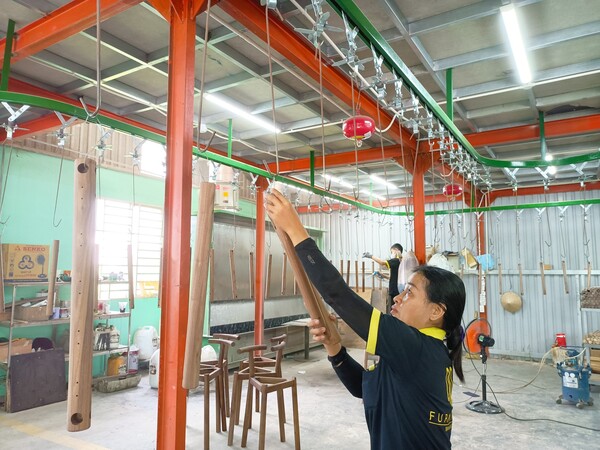 The furniture production space at QA Furniture