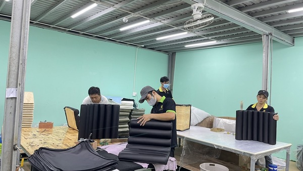 The upholstery furniture manufacturing workshop at QA Furniture