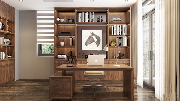 Walnut wood desks are popular because they create high aesthetics for the space