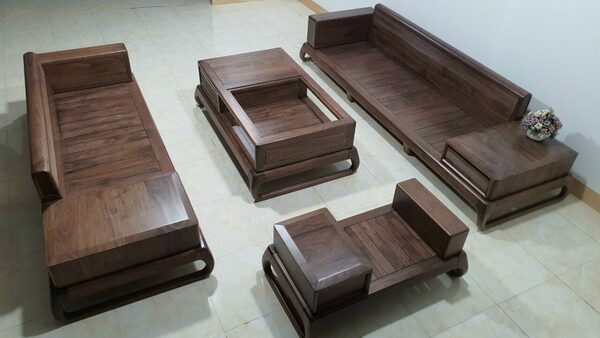 The sofa model made from walnut wood